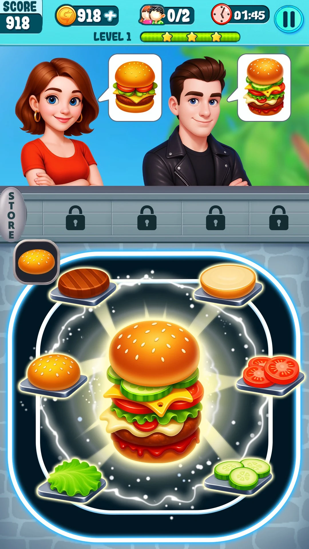 Food Merge - Idle Clicker Game screenshot