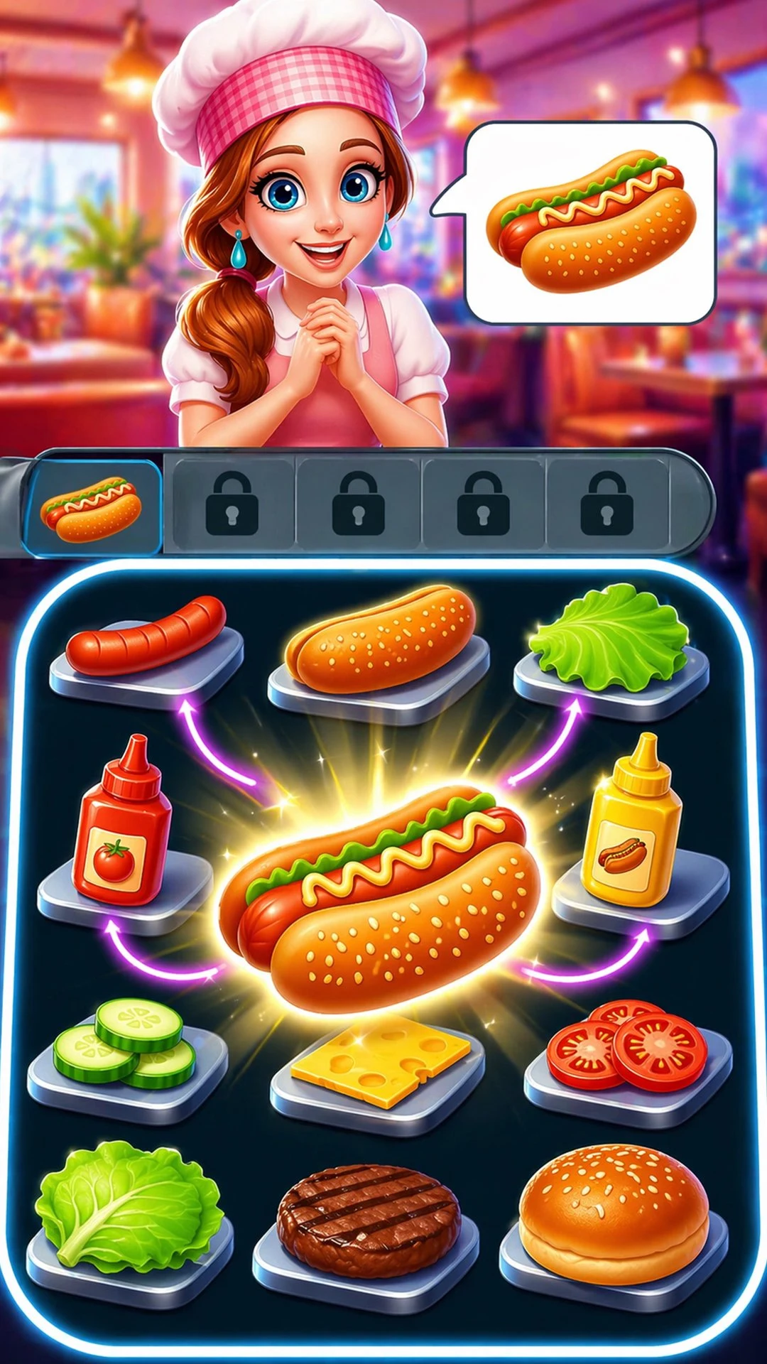 Food Merge - Idle Clicker Game screenshot